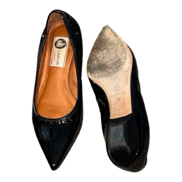 Lanvin black point patent flats Size 35 - Picture 3 of 3